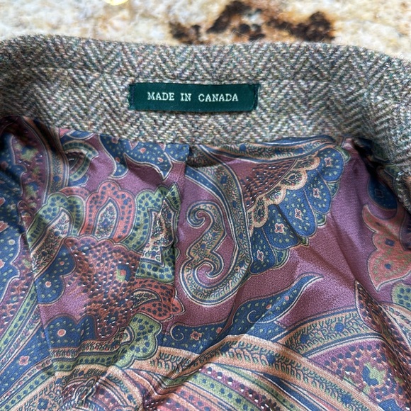 Vintage Lauren Ralph Lauren Green Label Tweed Wool Blazer - Picture 6 of 15